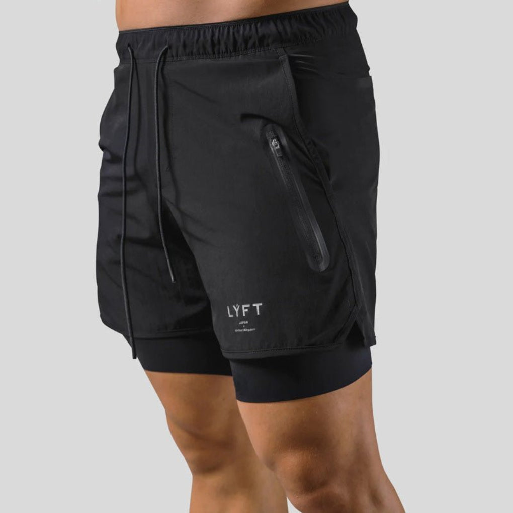 Davy | Men's 2-in-1 Running Shorts with Compression Liner