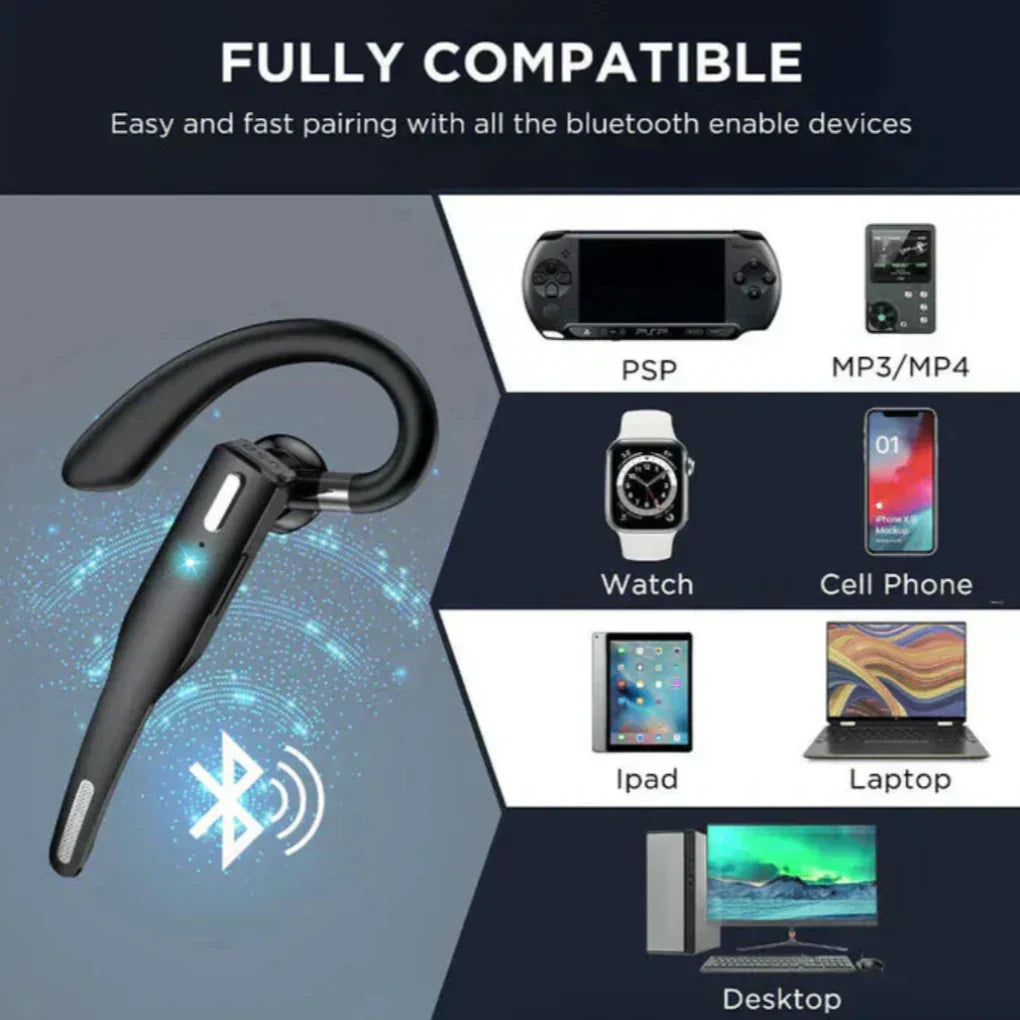 Davy | Men's Bluetooth 5.1 Noise Cancelling Headset with Dual Mics