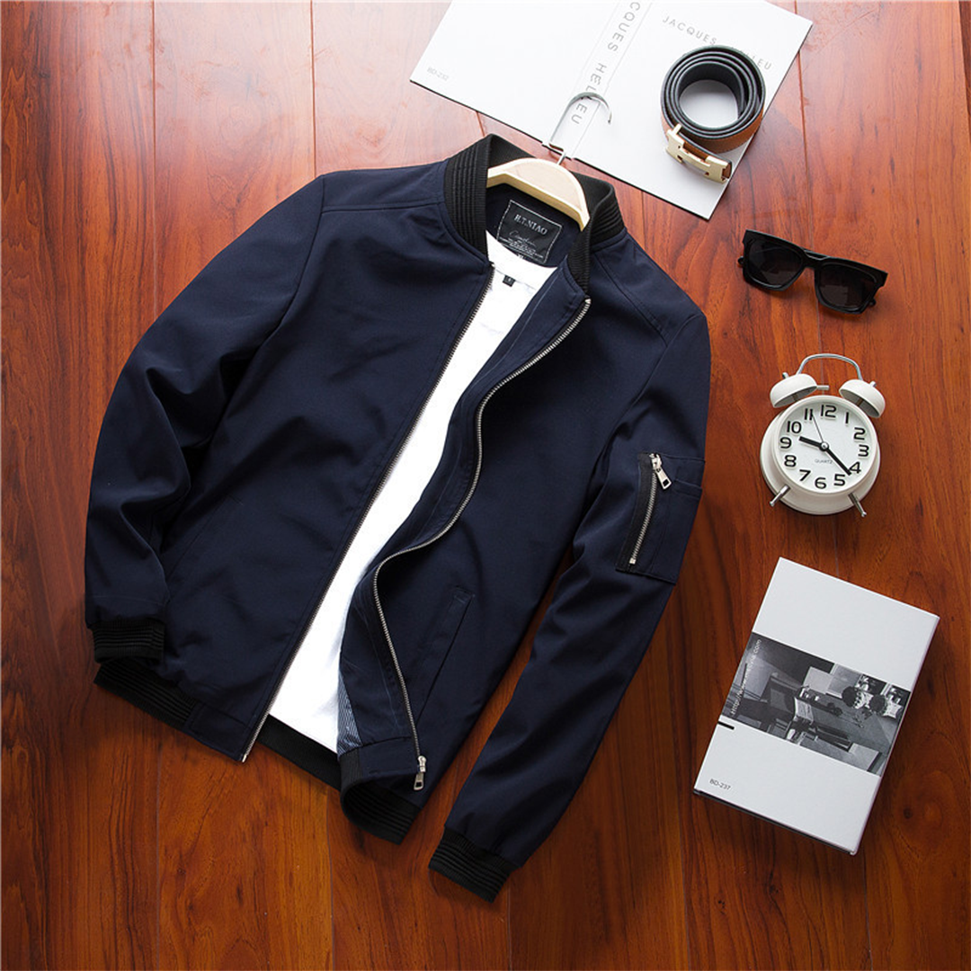 Davy | Men's Bomber Jacket with Zipper Pocket