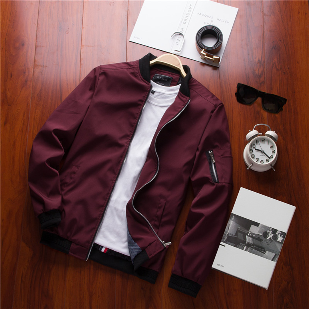 Davy | Men's Bomber Jacket with Zipper Pocket