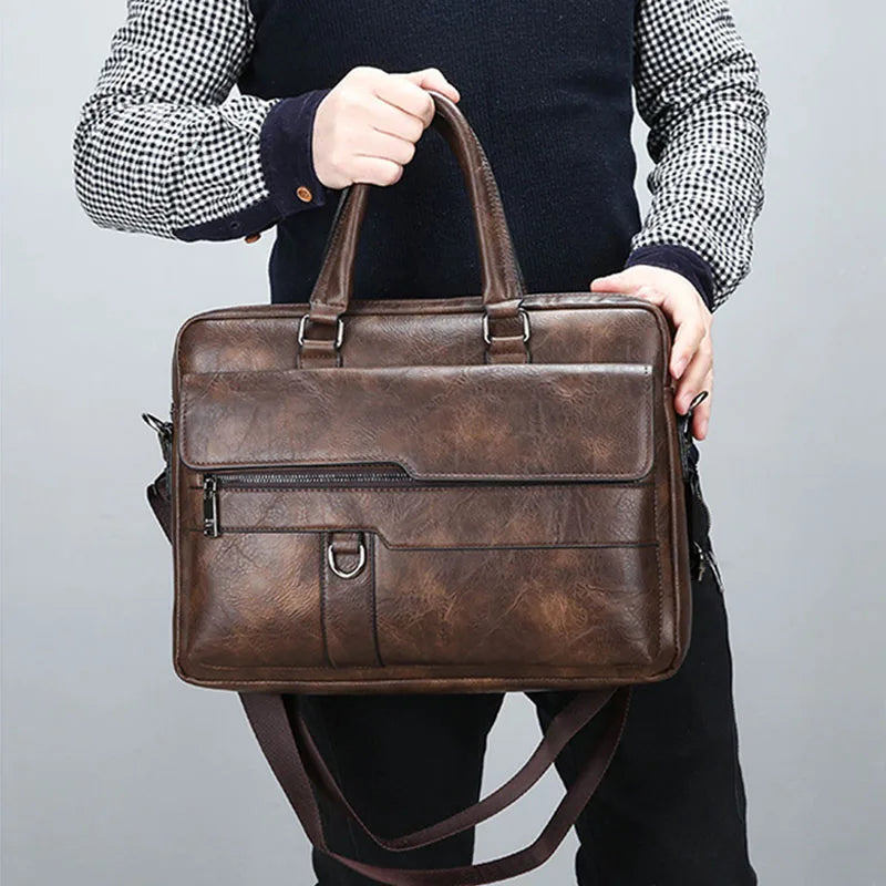 Davy | Men's Briefcase Bag with Top Handles