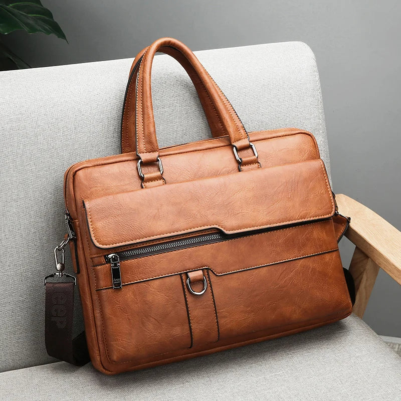 Davy | Men's Briefcase Bag with Top Handles
