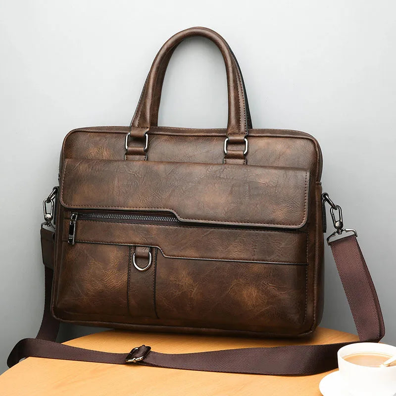 Davy | Men's Briefcase Bag with Top Handles