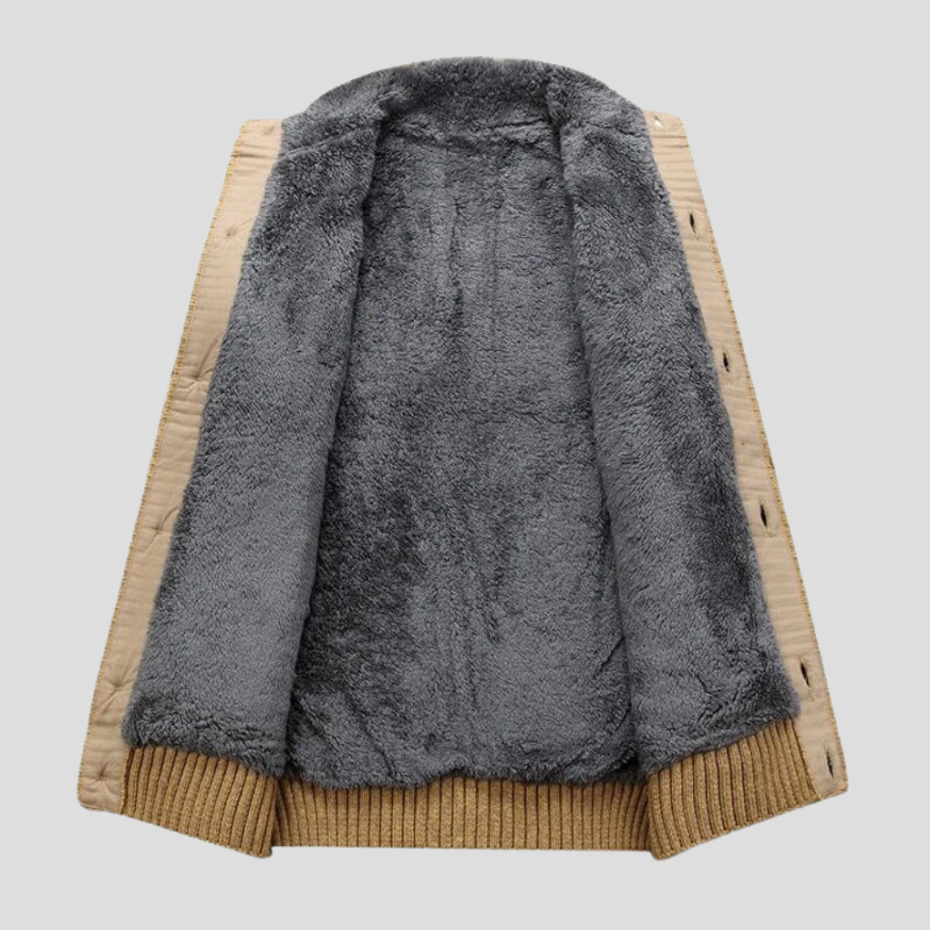 Davy | Men's Cable Knit Lined Cardigan