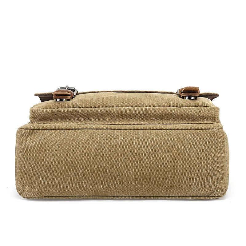 Davy | Men's Canvas Messenger Bag with Buckle Flap