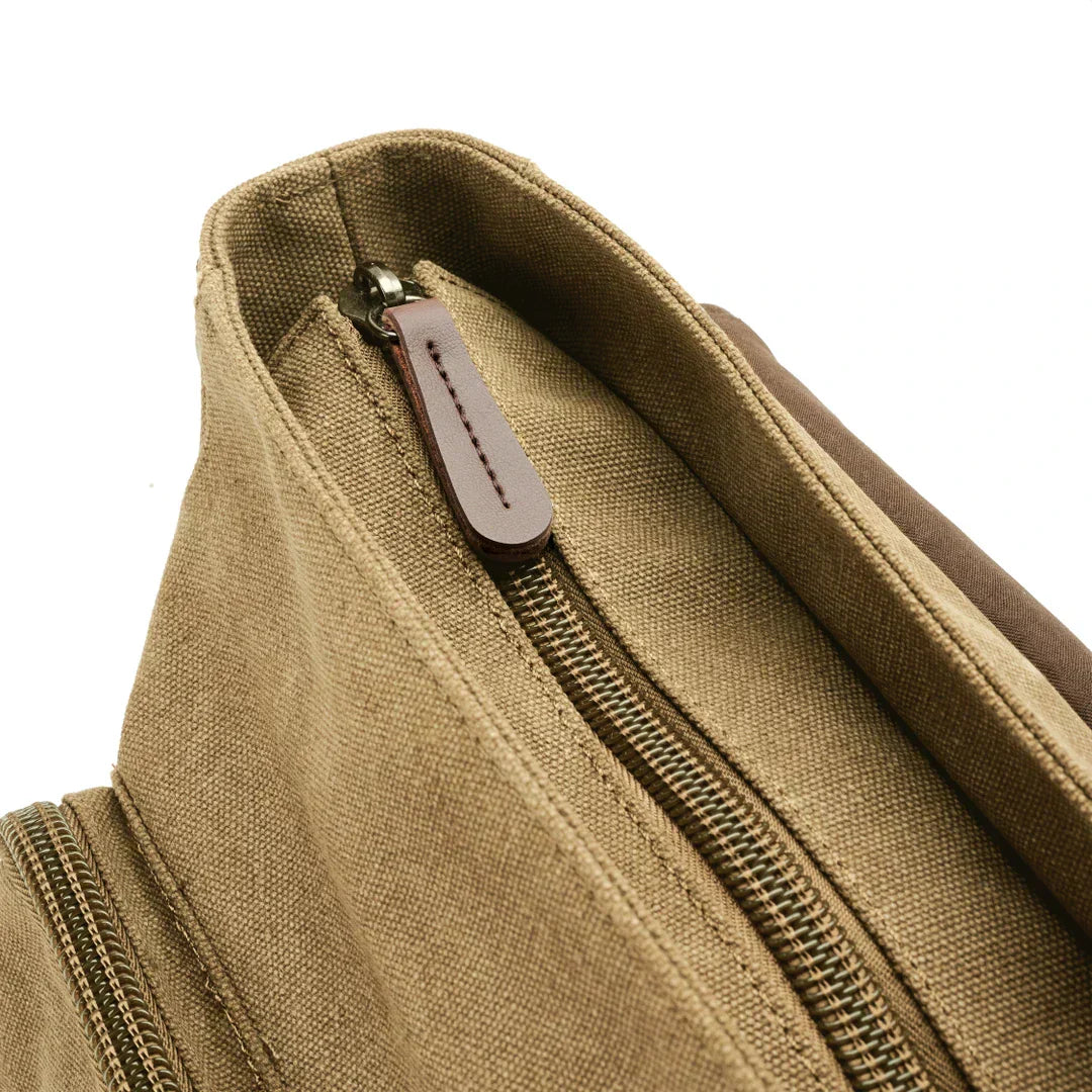 Davy | Men's Canvas Messenger Bag with Buckle Flap