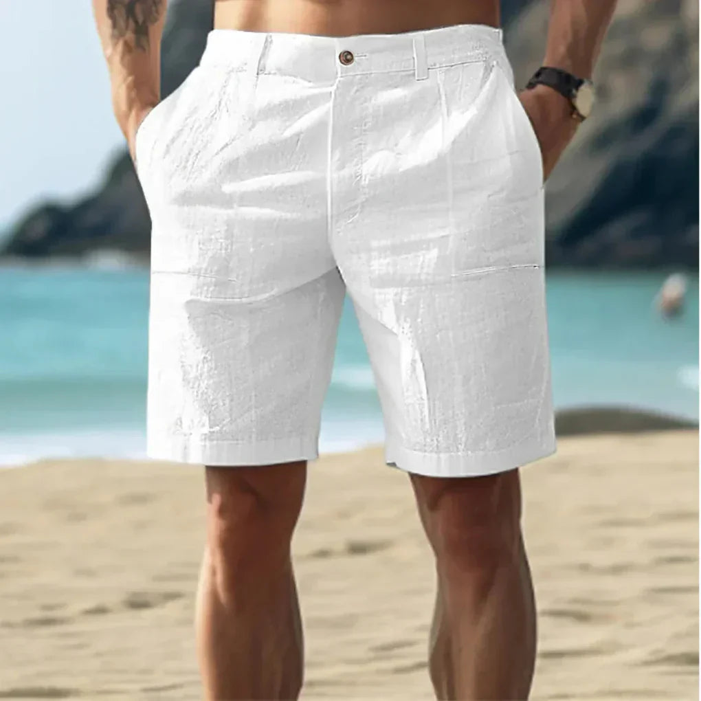 Davy | Men's Cargo Linen Blend Shorts