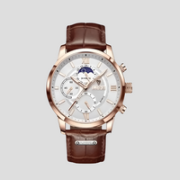 Davy | Men's Classic Analog Watch with Moon Phase Dial