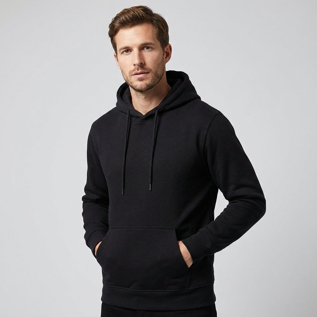 Davy | Men's Classic Fleece Hoodie with Kangaroo Pocket