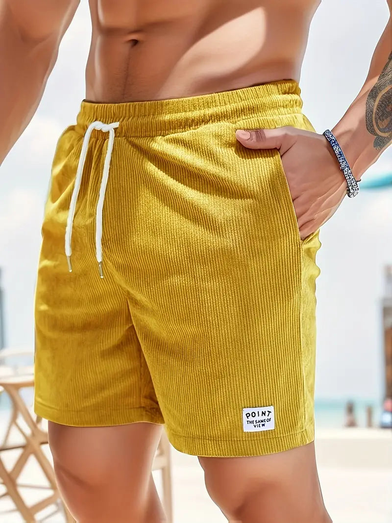 Davy | Men's Corduroy Drawstring Swim Shorts