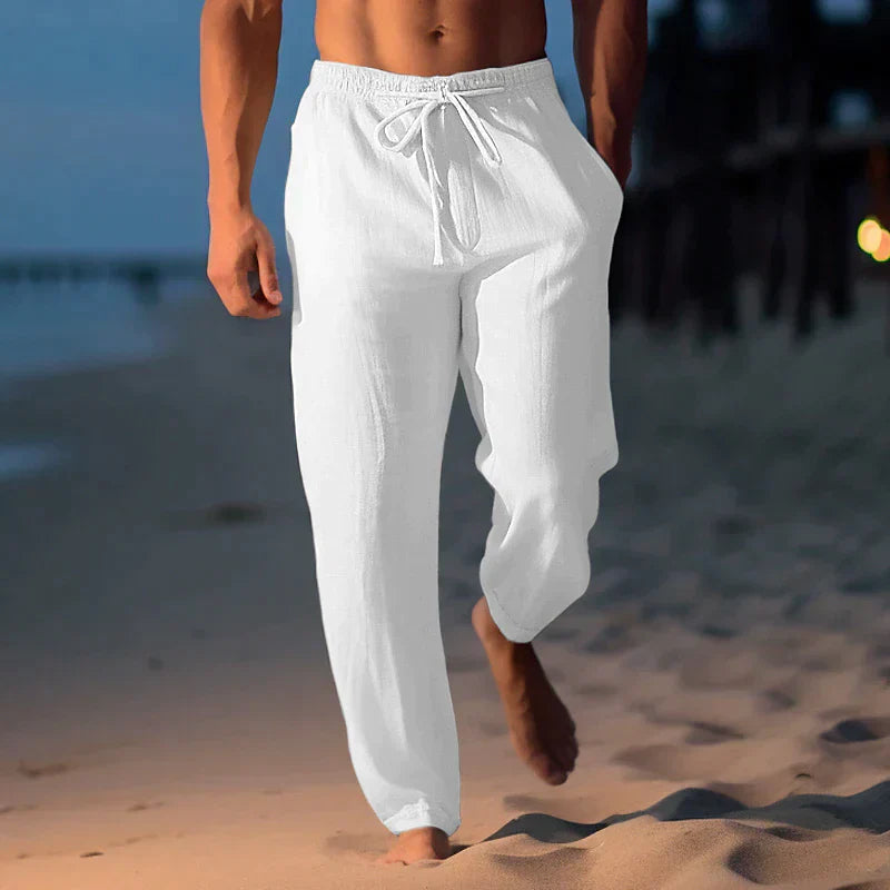 Davy | Men's Drawstring Casual Linen Pants