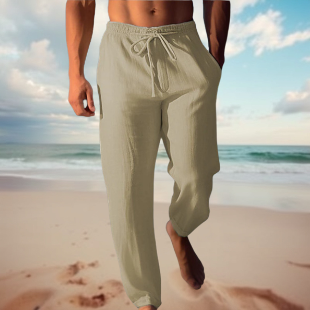 Davy | Men's Drawstring Casual Linen Pants