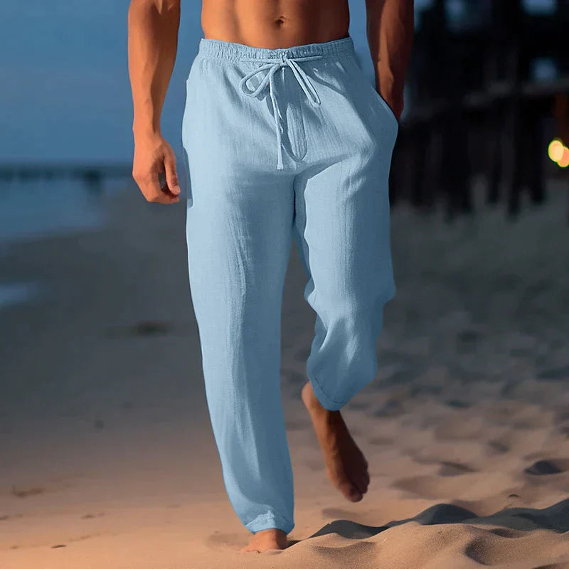 Davy | Men's Drawstring Casual Linen Pants