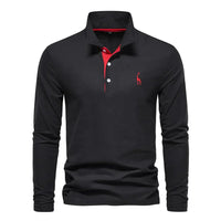 Davy | Embroidered Long Sleeve Polo