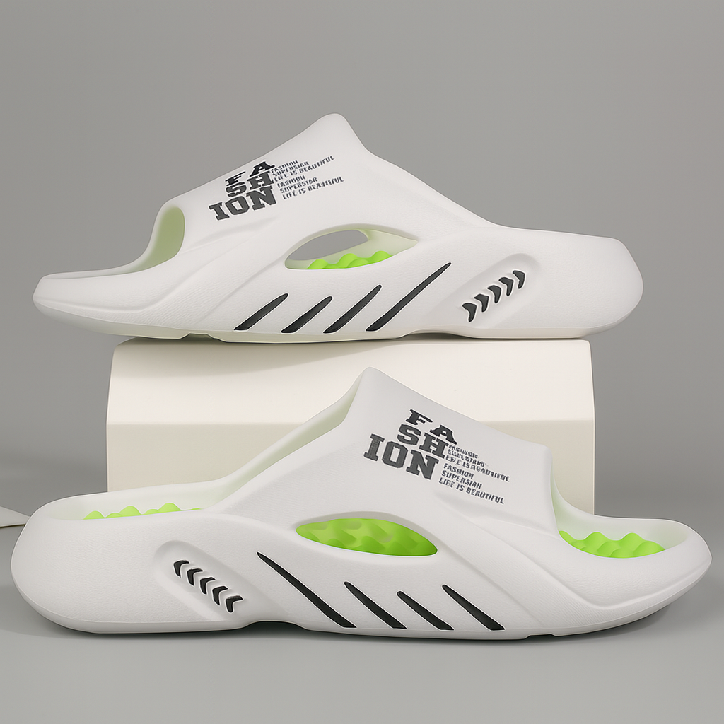 Davy | Men's Fashion Slide Sandals with Graphic Design