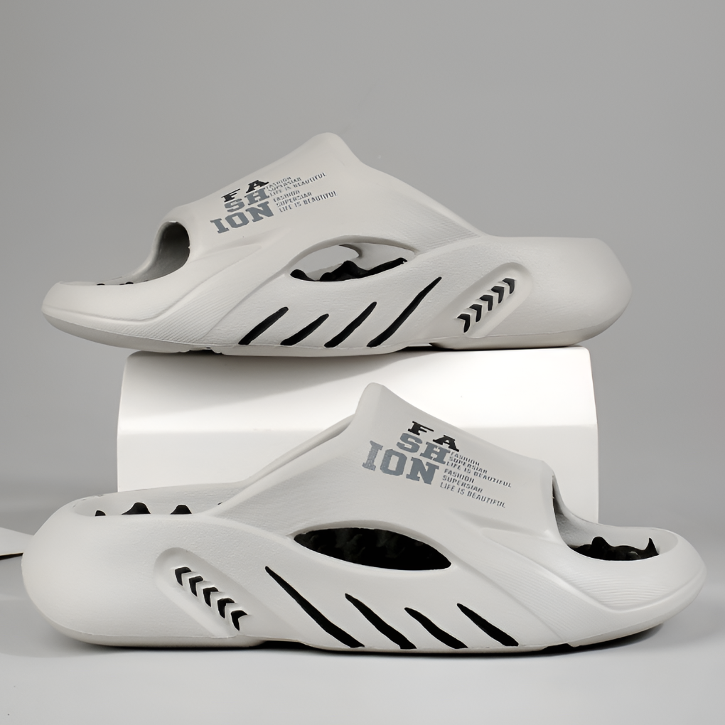 Davy | Men's Fashion Slide Sandals with Graphic Design