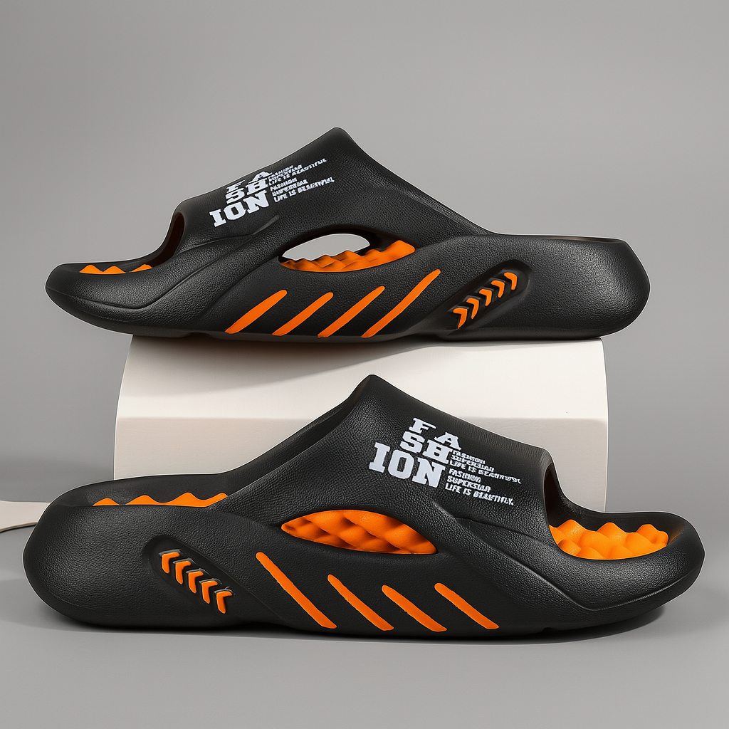 Davy | Men's Fashion Slide Sandals with Graphic Design