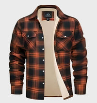 Davy | Camisa chaqueta con forro de franela a cuadros para hombre