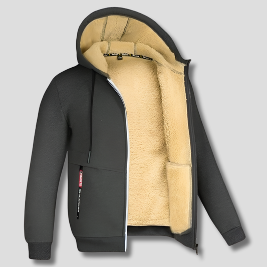 Davy | Men's Fleece Hoodie with Sherpa Lining