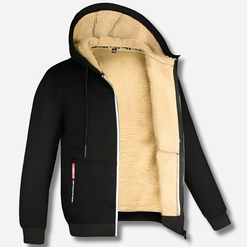 Davy | Men's Fleece Hoodie with Sherpa Lining