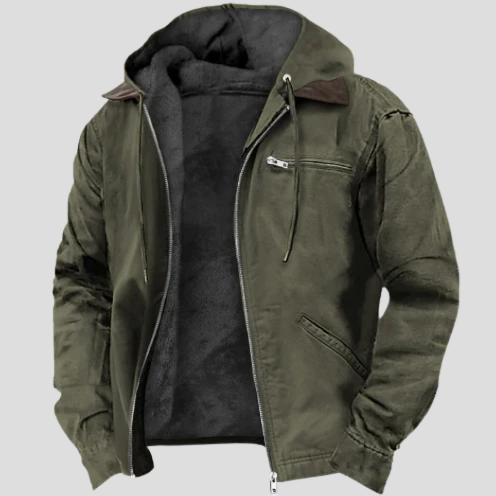 Davy | Men's Fleece-Lined Hooded Jacket