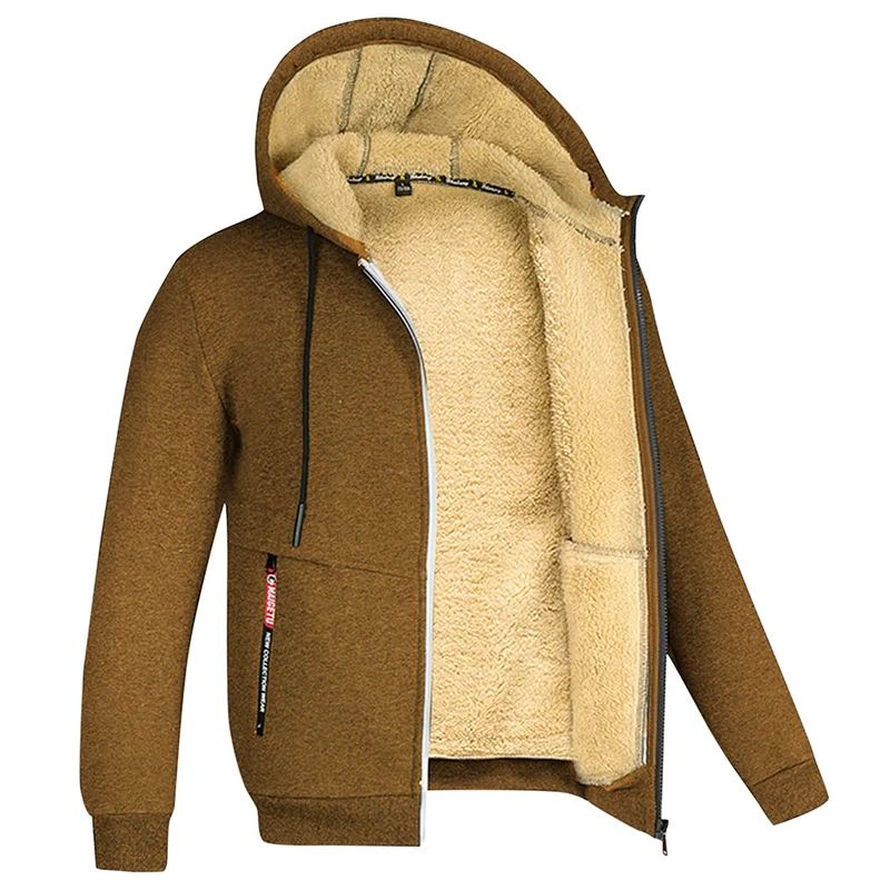 Davy | Men's Fleece Lined Zip Hoodie with Sherpa Lining