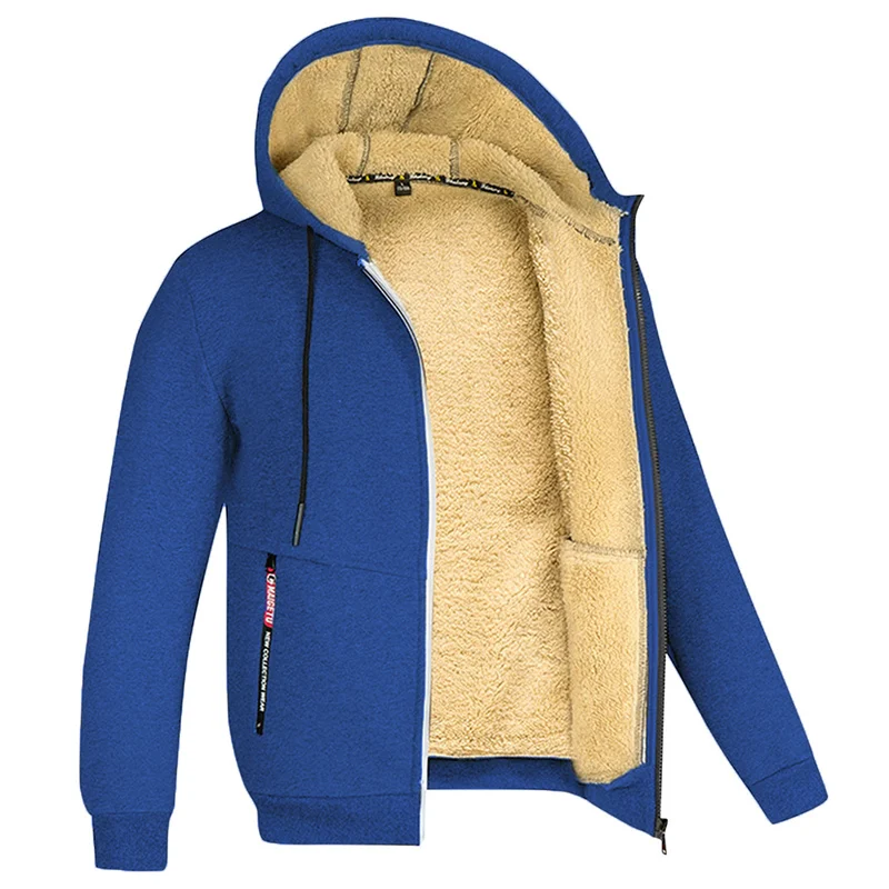 Davy | Men's Fleece Lined Zip Hoodie with Sherpa Lining