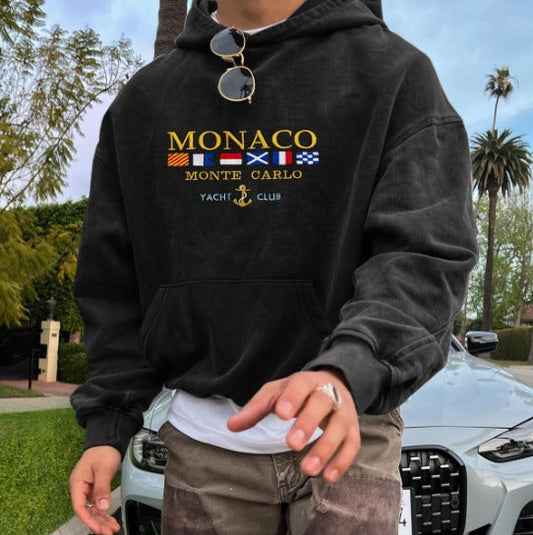 Davy | Men's Graphic Hoodie with Nautical Flag Design