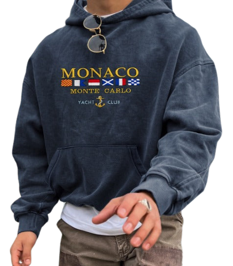 Davy | Men's Graphic Hoodie with Nautical Flag Design