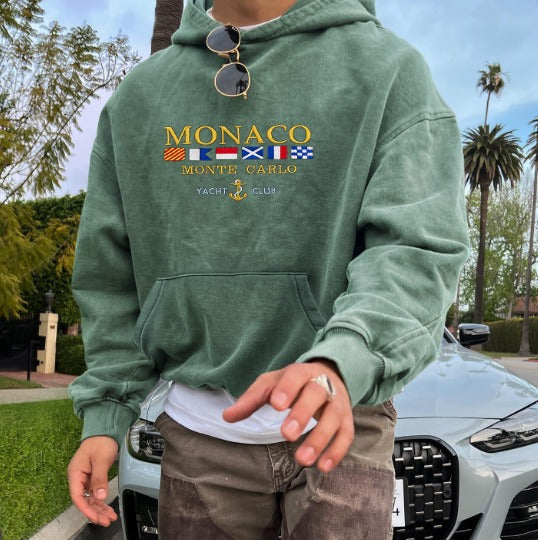 Davy | Men's Graphic Hoodie with Nautical Flag Design