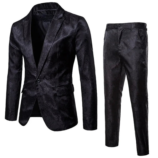 Davy | Men's Jacquard Suit Set