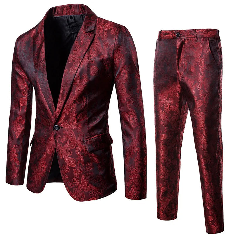 Davy | Men's Jacquard Suit Set