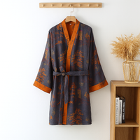 Ropa de descanso tipo kimono jacquard para hombre