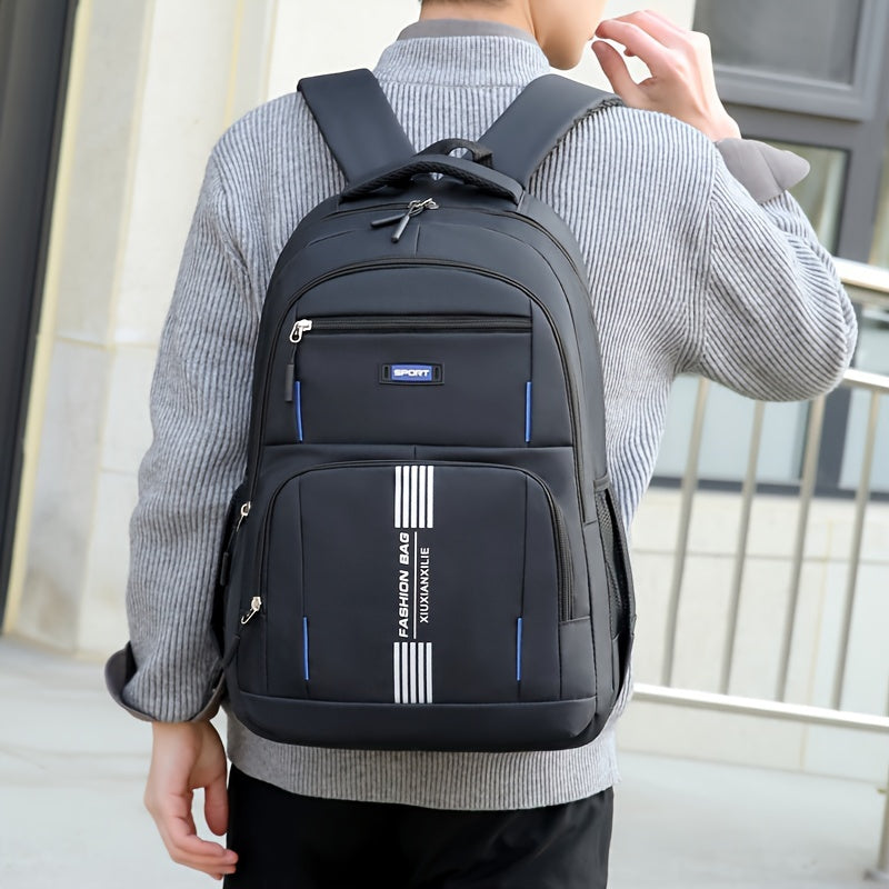 Davy | Men's Laptop Backpack | Striped Front Pocket