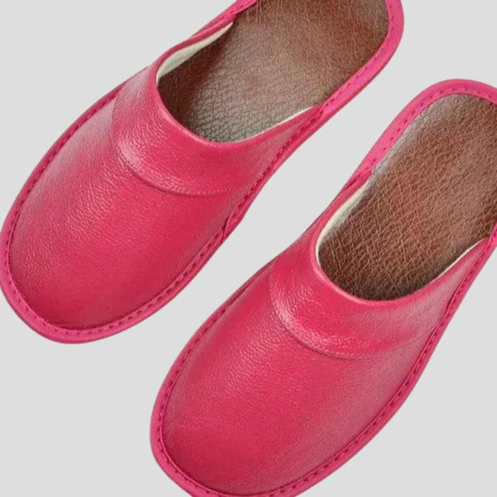 Davy | Men's Leather Slip-On Slippers