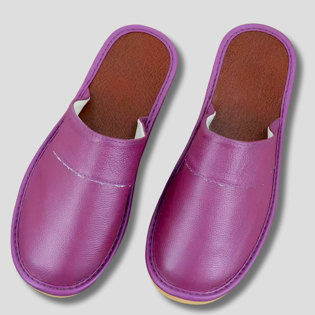 Davy | Men's Leather Slip-On Slippers