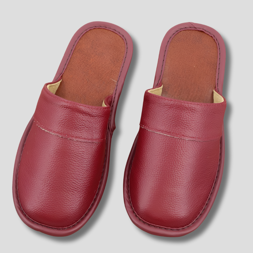 Davy | Men's Leather Slip-On Slippers