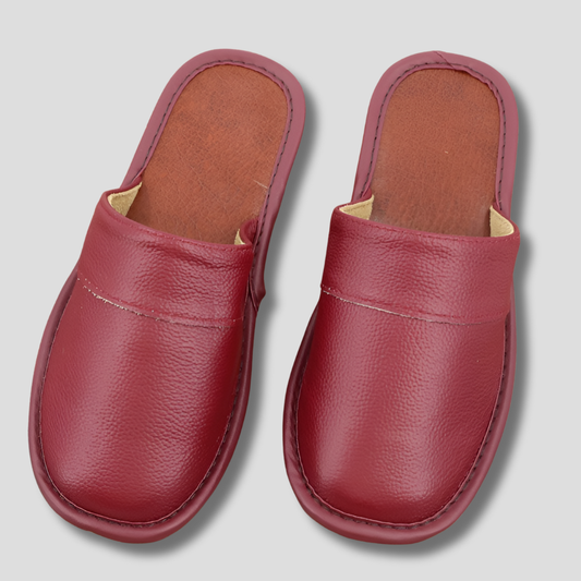 Davy | Men's Leather Slip-On Slippers