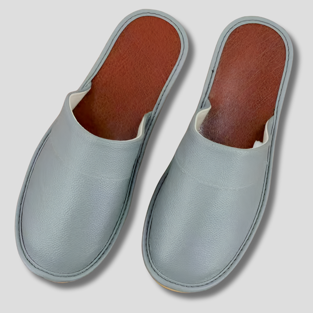 Davy | Men's Leather Slip-On Slippers