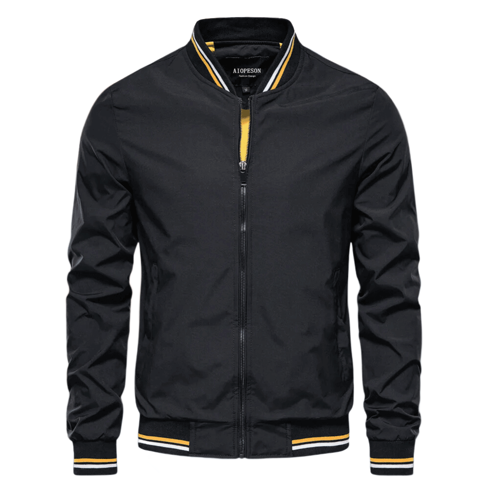 Davy | Men's Lightweight Bomber Jacket with Striped Collar