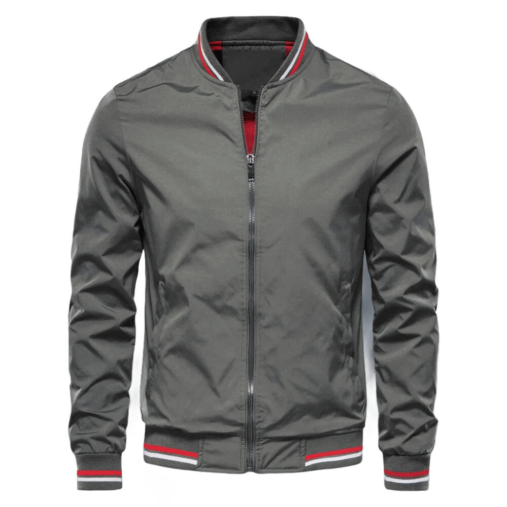 Davy | Men's Lightweight Bomber Jacket with Striped Collar