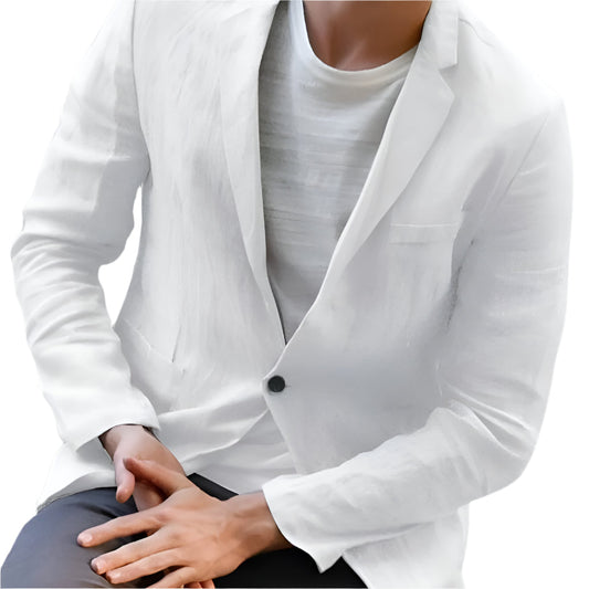 Davy | Men's Lightweight Linen Blazer Single-Breasted
