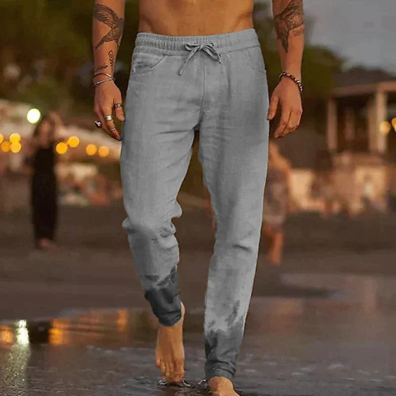 Davy | Men's Linen Drawstring Pants - Relaxed Fit