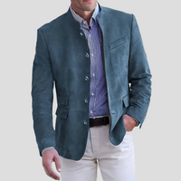 Davy | Blazer pour homme à col mandarin avec fermeture à boutons
