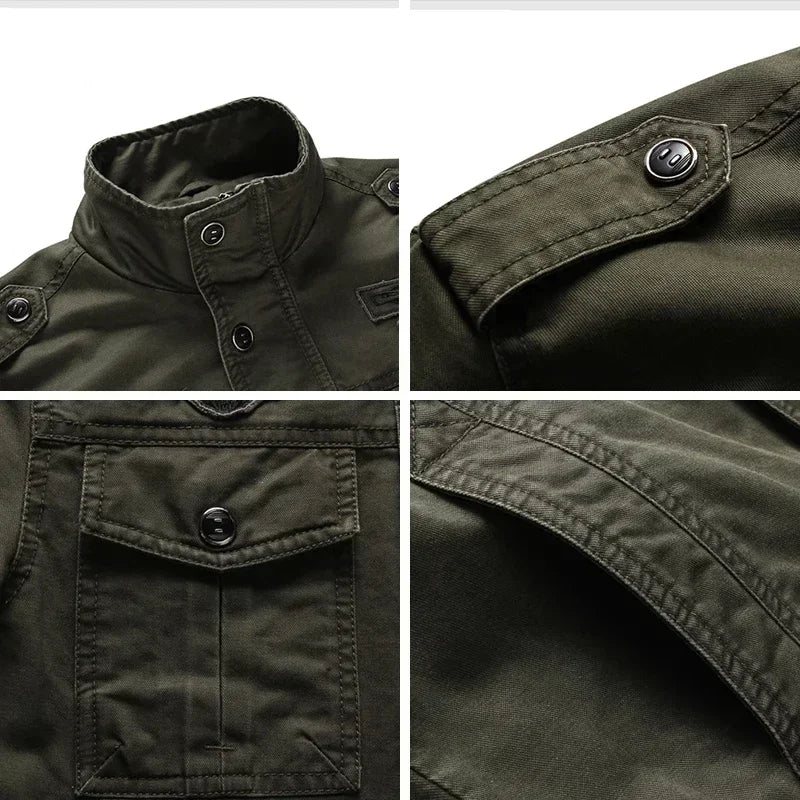 Davy | Men's Military Jacket with Patches