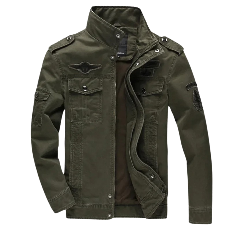 Davy | Men's Military Jacket with Patches