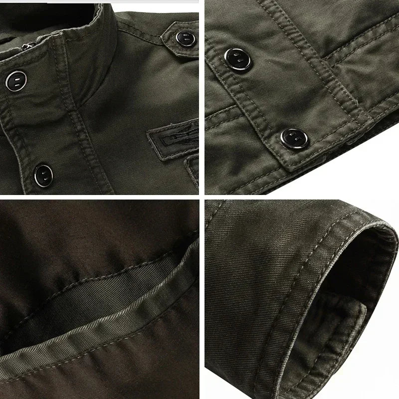 Davy | Men's Military Jacket with Patches