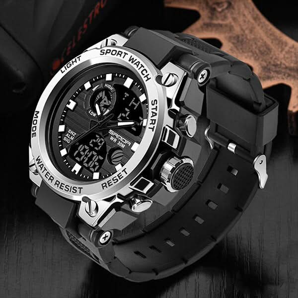 Davy | Men’s Military Watch with Analog Digital Display and Features
