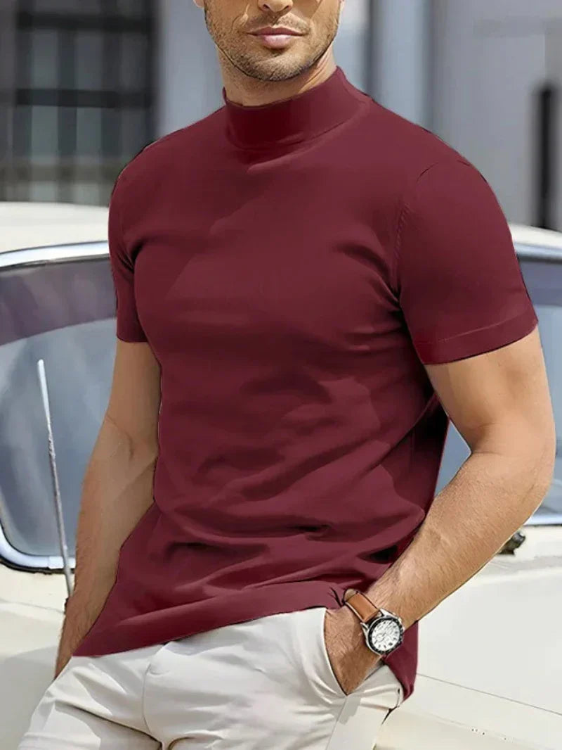 Davy | Men's Mock Neck T-Shirt