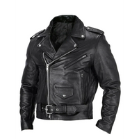 Davy | Veste moto homme avec ceinture et fermeture éclair diagonale